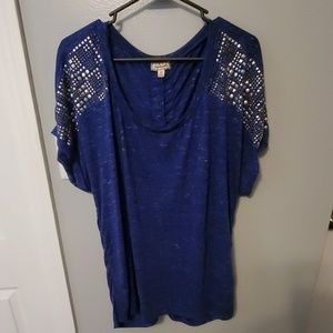 Shoulder studded womens shirt 2x